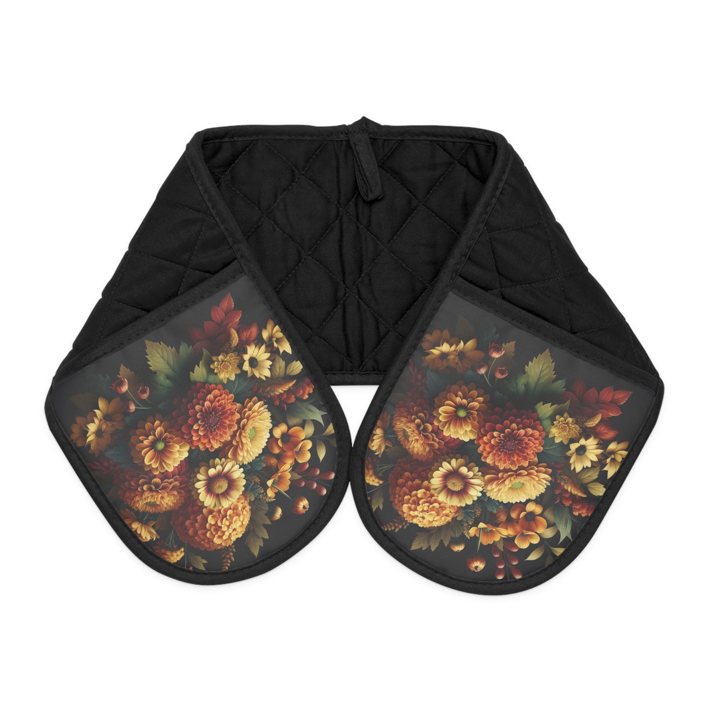 Artistic Floral Oven Mitts for Baking Enthusiasts